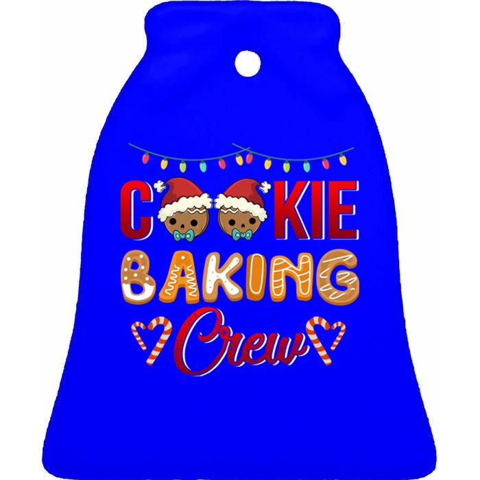 Cookie Baking Crew Cool Gift Ceramic Bell Ornament