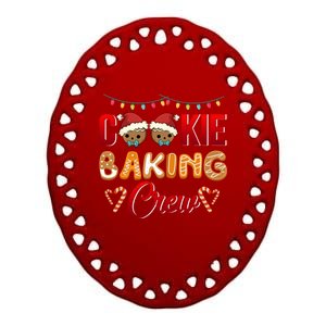 Cookie Baking Crew Cool Gift Ceramic Oval Ornament