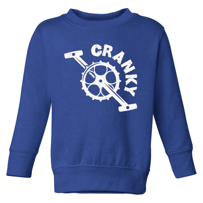 Cranky Bicycle Crank Cool Bike Rider Builder Toddler Sweatshirt