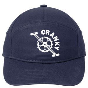 Cranky Bicycle Crank Cool Bike Rider Builder 7-Panel Snapback Hat