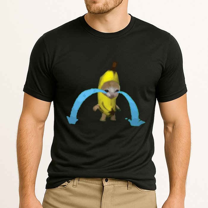 Crying Banana Cat Meme Popular Internet Meme Christmas Day Performance Shirt