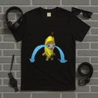 Crying Banana Cat Meme Popular Internet Meme Christmas Day T-Shirt