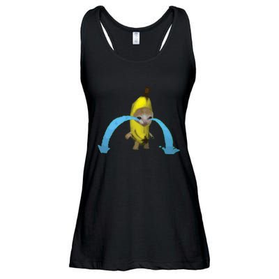 Crying Banana Cat Meme Popular Internet Meme Christmas Day Ladies Essential Flowy Tank