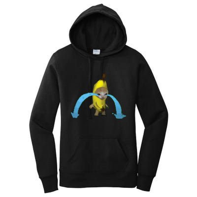 Crying Banana Cat Meme Popular Internet Meme Christmas Day Women's Pullover Hoodie