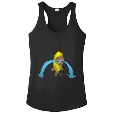 Crying Banana Cat Meme Popular Internet Meme Christmas Day Ladies PosiCharge Competitor Racerback Tank