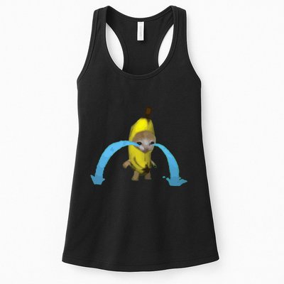 Crying Banana Cat Meme Popular Internet Meme Christmas Day Womens Tank Top