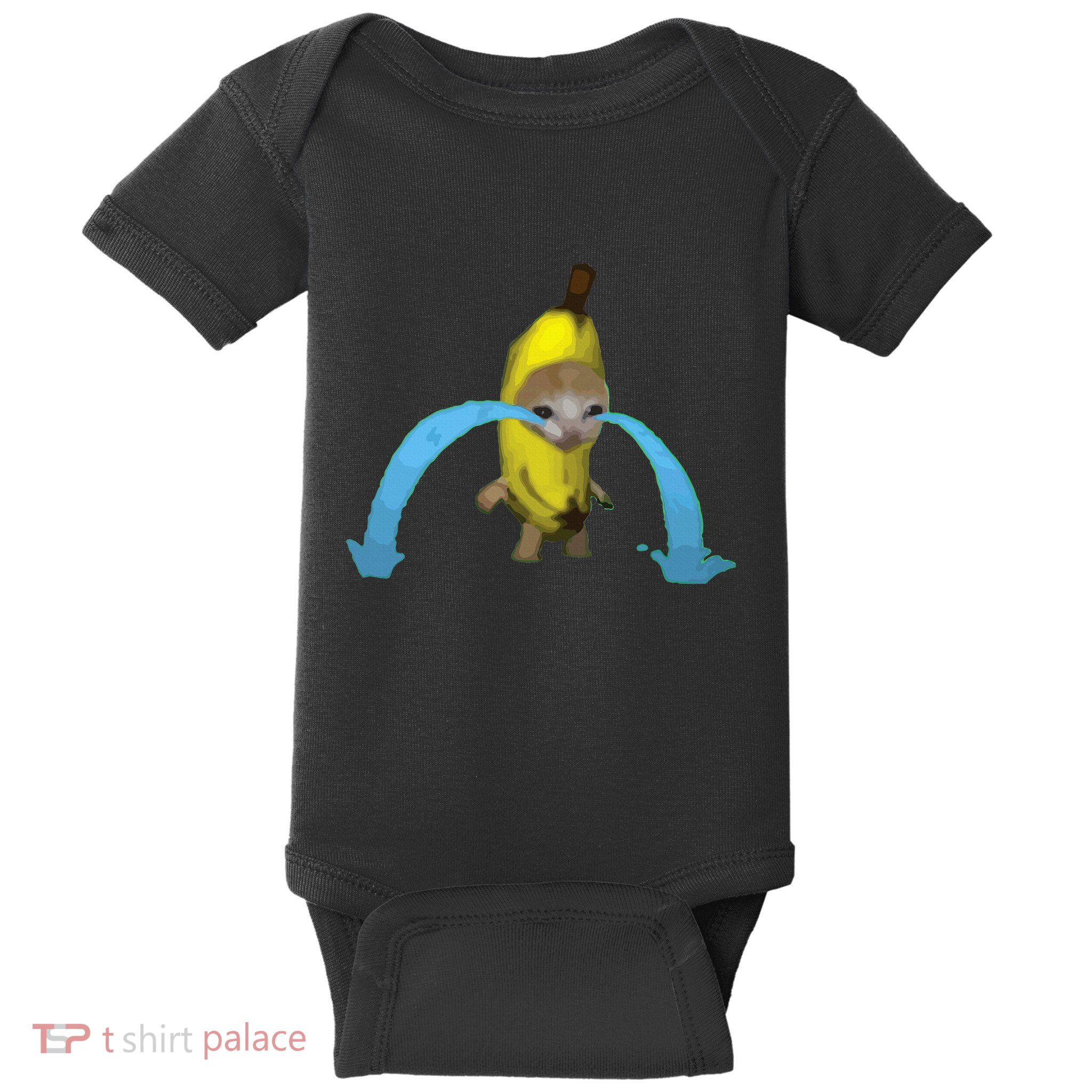 Crying Banana Cat Meme Popular Internet Meme Christmas Day Baby Bodysuit