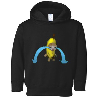Crying Banana Cat Meme Popular Internet Meme Christmas Day Toddler Hoodie