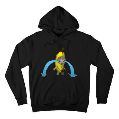 Crying Banana Cat Meme Popular Internet Meme Christmas Day Tall Hoodie