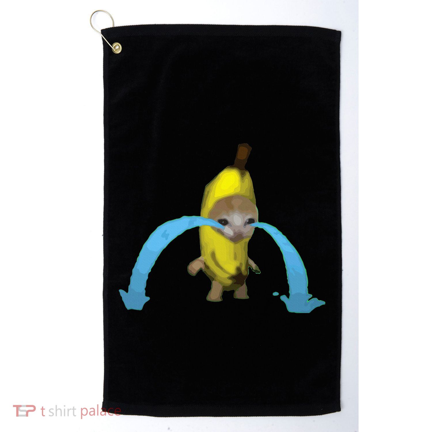 Crying Banana Cat Meme Popular Internet Meme Christmas Day Golf Towel