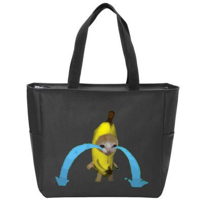 Crying Banana Cat Meme Popular Internet Meme Christmas Day Zip Tote Bag