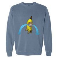 Crying Banana Cat Meme Popular Internet Meme Christmas Day Garment-Dyed Sweatshirt