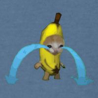 Crying Banana Cat Meme Popular Internet Meme Christmas Day Garment-Dyed Sweatshirt