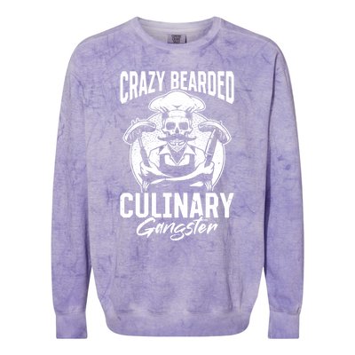 Crazy Bearded Culinary Gangster Culinary Crazy Chef Cook Cool Gift Colorblast Crewneck Sweatshirt