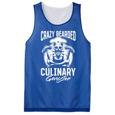 Crazy Bearded Culinary Gangster Culinary Crazy Chef Cook Cool Gift Mesh Reversible Basketball Jersey Tank