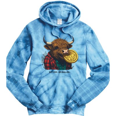 Crypto Bit Coin Am Bullish Cryptocurrency Tie Dye Hoodie
