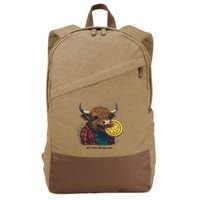 Crypto Bit Coin Am Bullish Cryptocurrency Cotton Canvas Backpack
