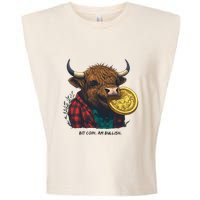 Crypto Bit Coin Am Bullish Cryptocurrency Garment-Dyed Women's Muscle Tee