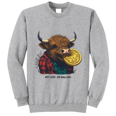 Crypto Bit Coin Am Bullish Cryptocurrency Tall Sweatshirt