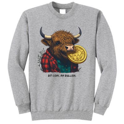 Crypto Bit Coin Am Bullish Cryptocurrency Tall Sweatshirt