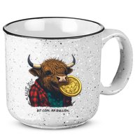 Crypto Bit Coin Am Bullish Cryptocurrency 15oz Campfire Ceramic Mug