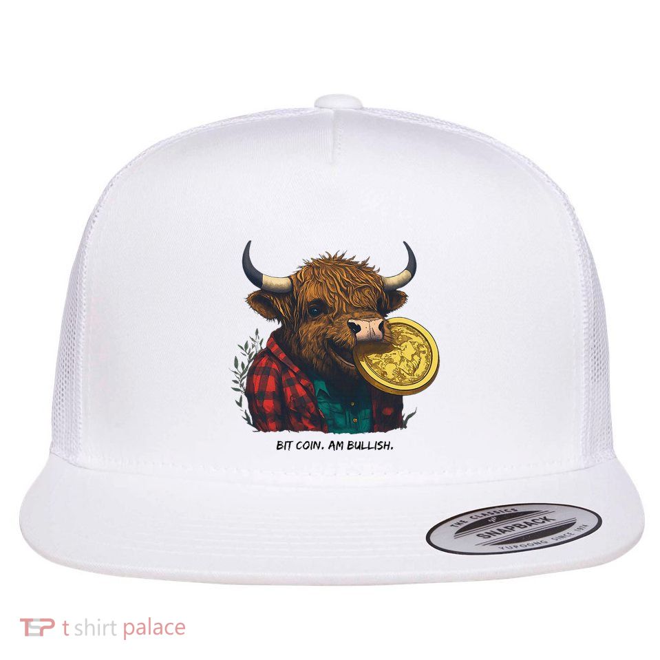 Crypto Bit Coin Am Bullish Cryptocurrency Flatbill Hat