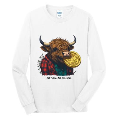 Crypto Bit Coin Am Bullish Cryptocurrency Tall Long Sleeve T-Shirt