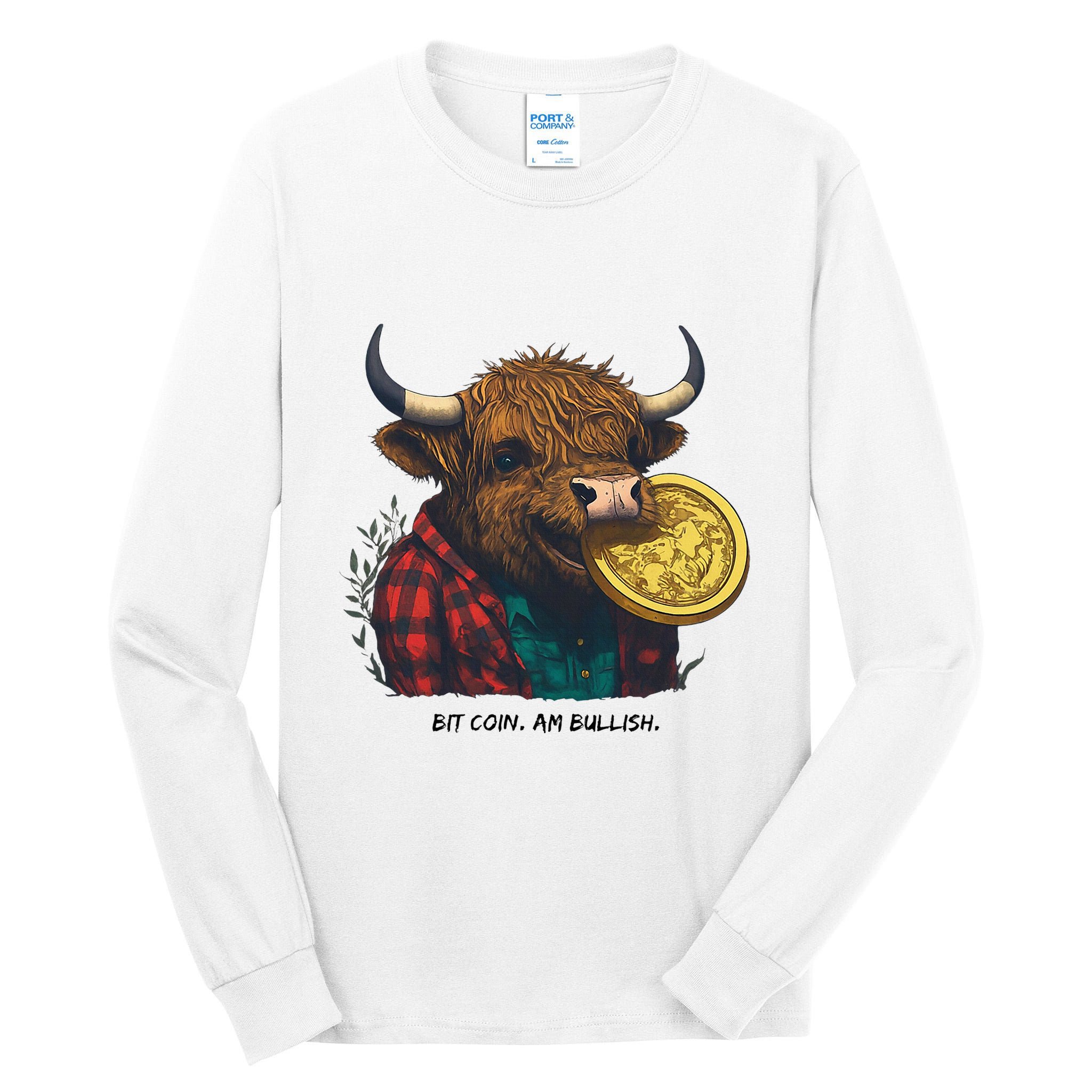 Crypto Bit Coin Am Bullish Cryptocurrency Tall Long Sleeve T-Shirt