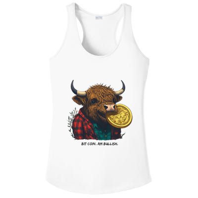 Crypto Bit Coin Am Bullish Cryptocurrency Ladies PosiCharge Competitor Racerback Tank