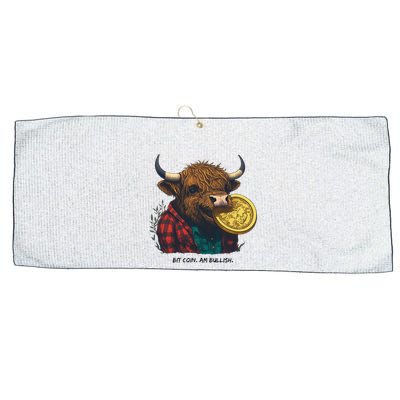 Crypto Bit Coin Am Bullish Cryptocurrency Large Microfiber Waffle Golf Towel