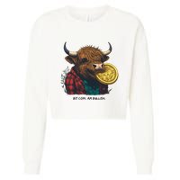Crypto Bit Coin Am Bullish Cryptocurrency Cropped Pullover Crew