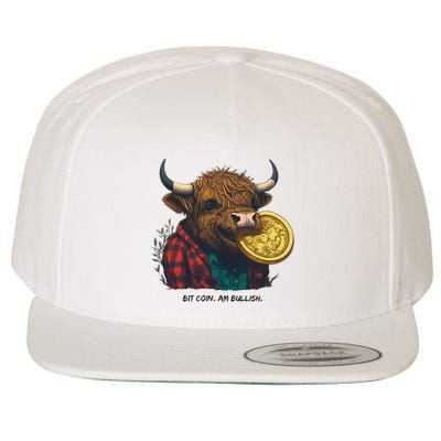 Crypto Bit Coin Am Bullish Cryptocurrency Wool Snapback Cap