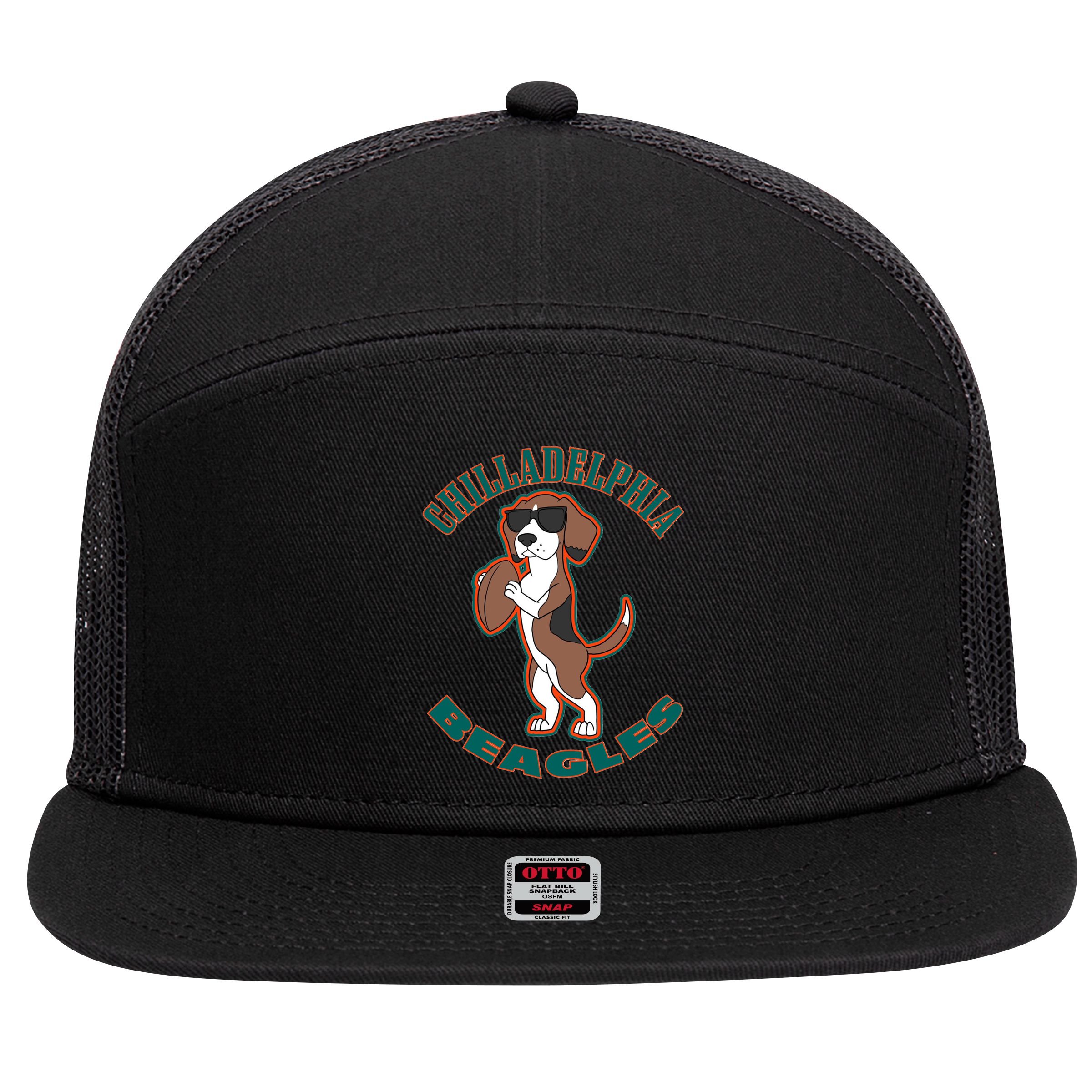 Chilladelphia Beagles 7 Panel Mesh Trucker Snapback Hat