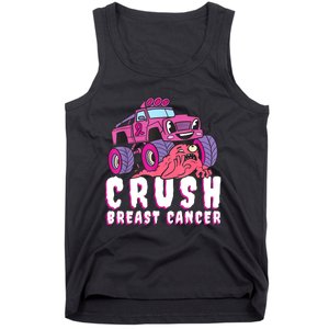 Crush Breast Cancer Awareness Monster Truck October Pink Tank Top