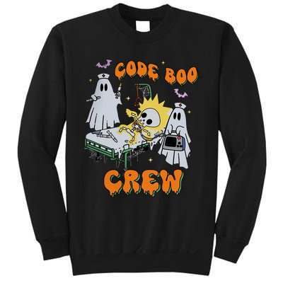 Code Boo Crew Funny Ghost Nurse Halloween Costume Nursing Sweatshirt