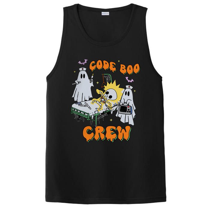 Code Boo Crew Funny Ghost Nurse Halloween Costume Nursing PosiCharge Competitor Tank