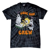 Code Boo Crew Funny Ghost Nurse Halloween Costume Nursing Tie-Dye T-Shirt