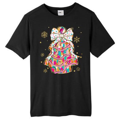 Coquette Bow Christmas Pin.K Floral Xmas Tall Fusion ChromaSoft Performance T-Shirt