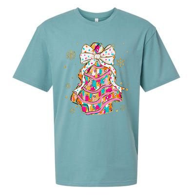 Coquette Bow Christmas Pin.K Floral Xmas Sueded Cloud Jersey T-Shirt