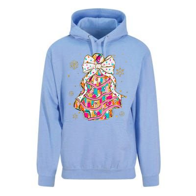 Coquette Bow Christmas Pin.K Floral Xmas Unisex Surf Hoodie