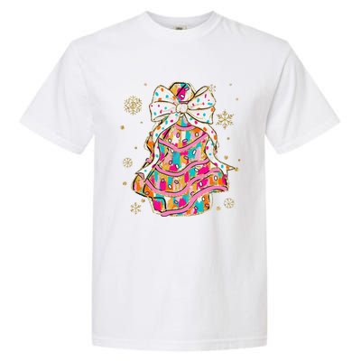 Coquette Bow Christmas Pin.K Floral Xmas Garment-Dyed Heavyweight T-Shirt