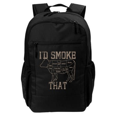 Chef Butcher Cook BBQ Id Smoke That Cow Beef Funny Gift Backpack