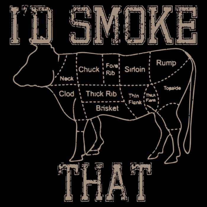 Chef Butcher Cook BBQ Id Smoke That Cow Beef Funny Gift 16 in Basic Backpack