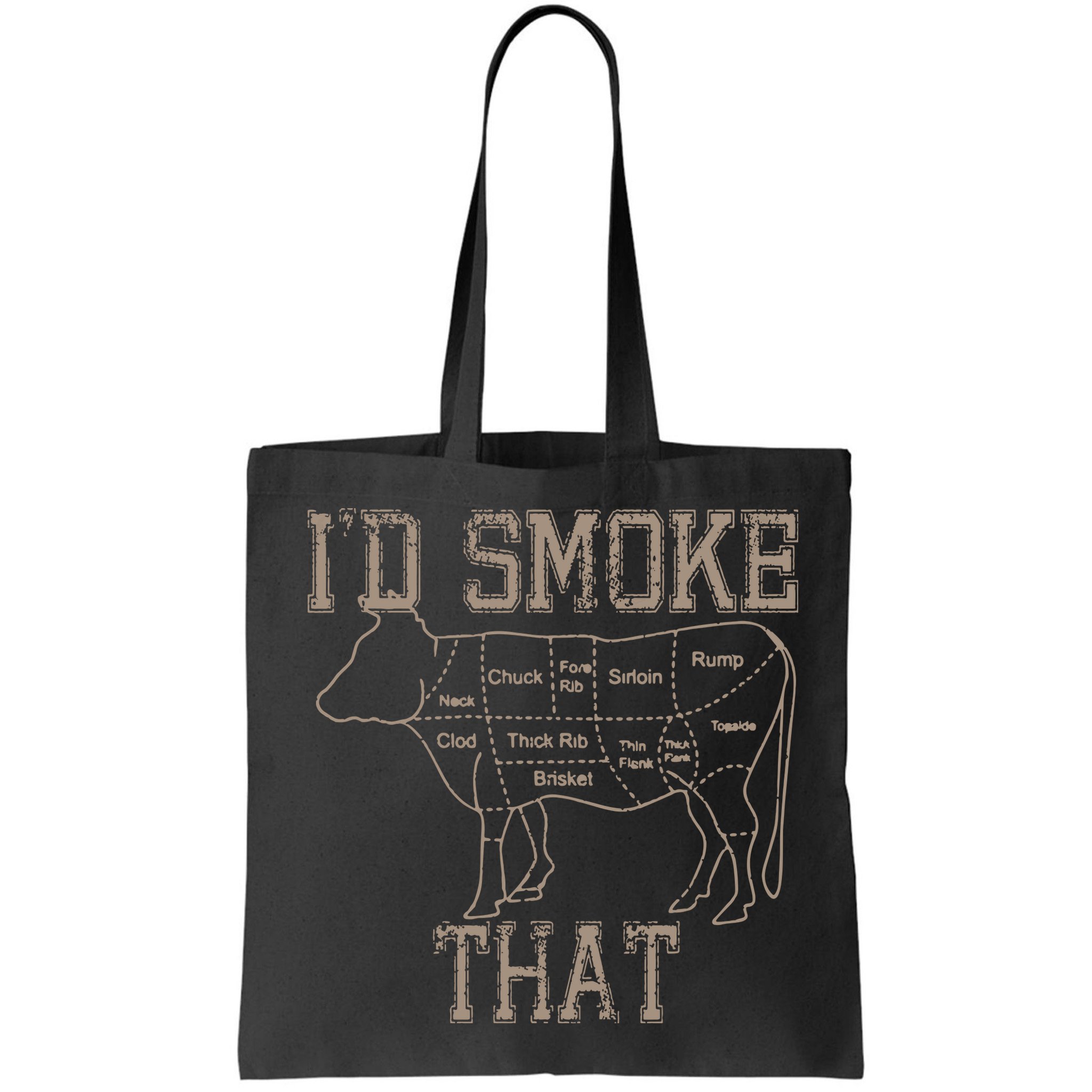 Chef Butcher Cook BBQ Id Smoke That Cow Beef Funny Gift Bag