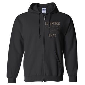 Chef Butcher Cook BBQ Id Smoke That Cow Beef Funny Gift Full Zip Hoodie