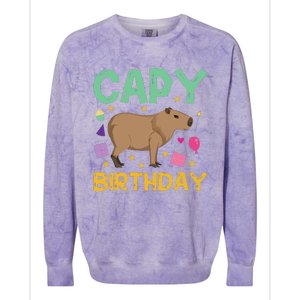 Capy Birthday Cappybara Capybara Colorblast Crewneck Sweatshirt