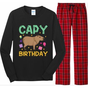 Capy Birthday Cappybara Capybara Long Sleeve Pajama Set