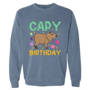 Capy Birthday Cappybara Capybara Garment-Dyed Sweatshirt