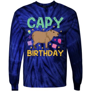 Capy Birthday Cappybara Capybara Tie-Dye Long Sleeve Shirt