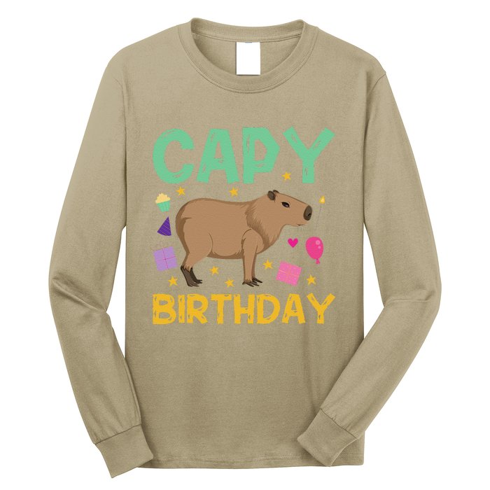 Capy Birthday Cappybara Capybara Long Sleeve Shirt